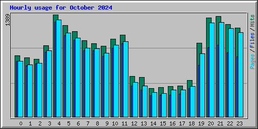 Hourly usage for October 2024